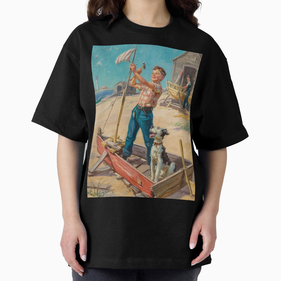 The Ship Builder (20th century) - Hy Hintermeister by SALON DES ARTS