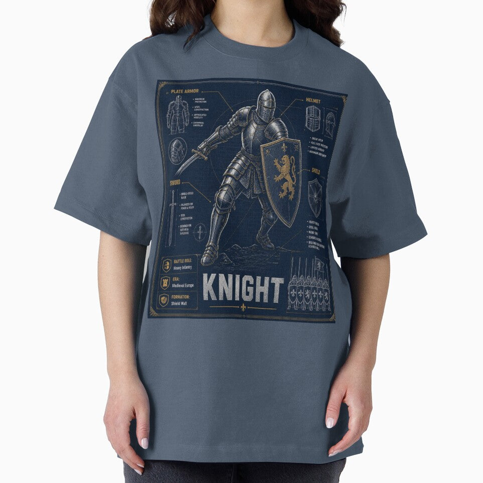 Medieval Knight Blueprint | Armor Shield & Sword Technical Illustration by SunnyDesign82