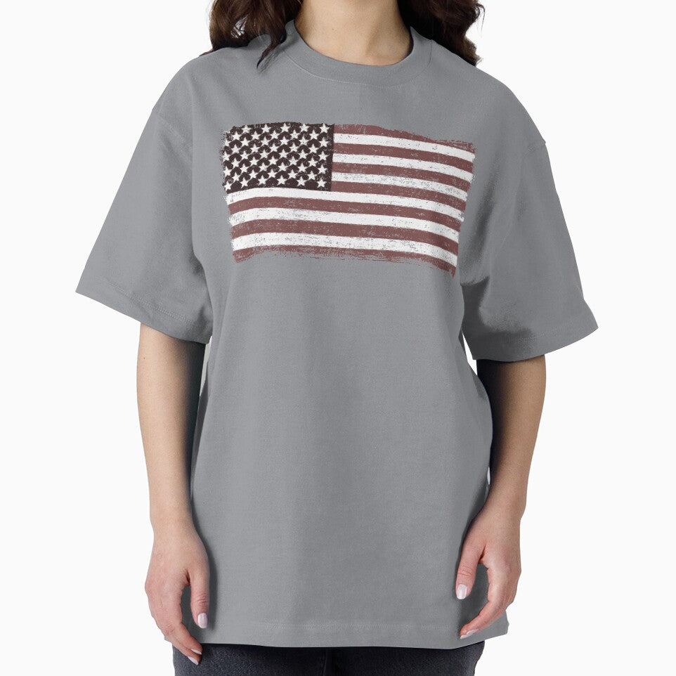 American Flag Faded - USA Retro Vintage Design by SayAhh