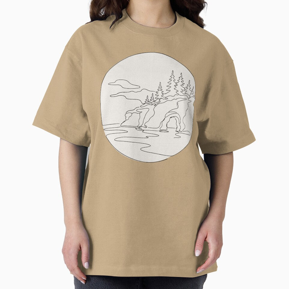 Pictured Rocks National Lakeshore Continuous Line Art | Modern One Line Drawing | Minimalist Michigan Wall Art by Nubrixa-Studio