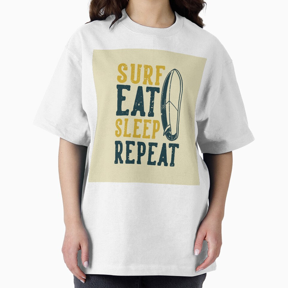 Vintage Slogan Typography Surf Eat Sleep Repeat by Peekonet