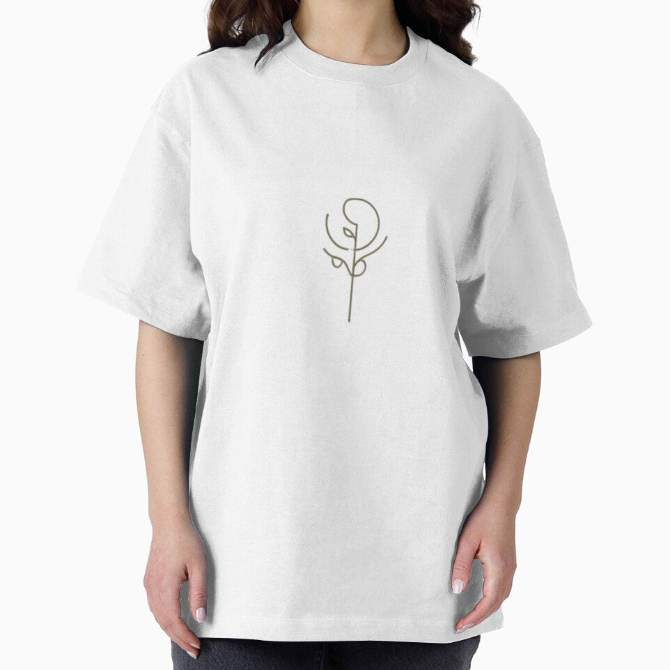 One Line Rose Stem Elegant Dark Minimalist Botanical Art by MoonAndMossStudio