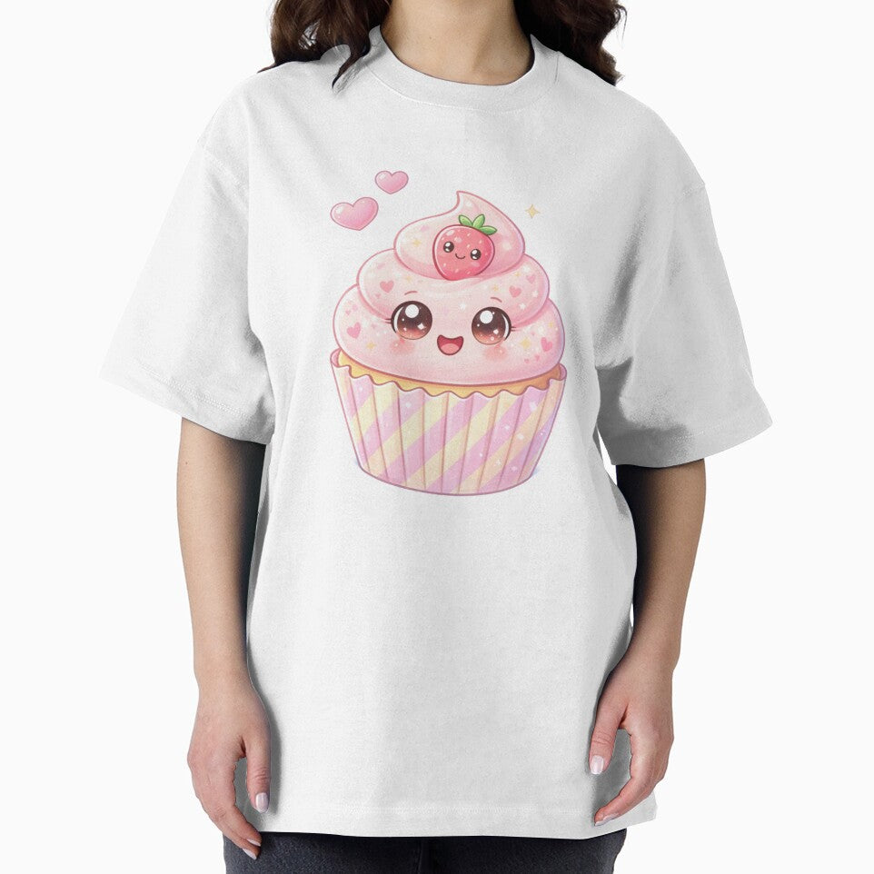 Strawberry Kawaii Cupcake - Pastel Cute Dessert. by Lylysun