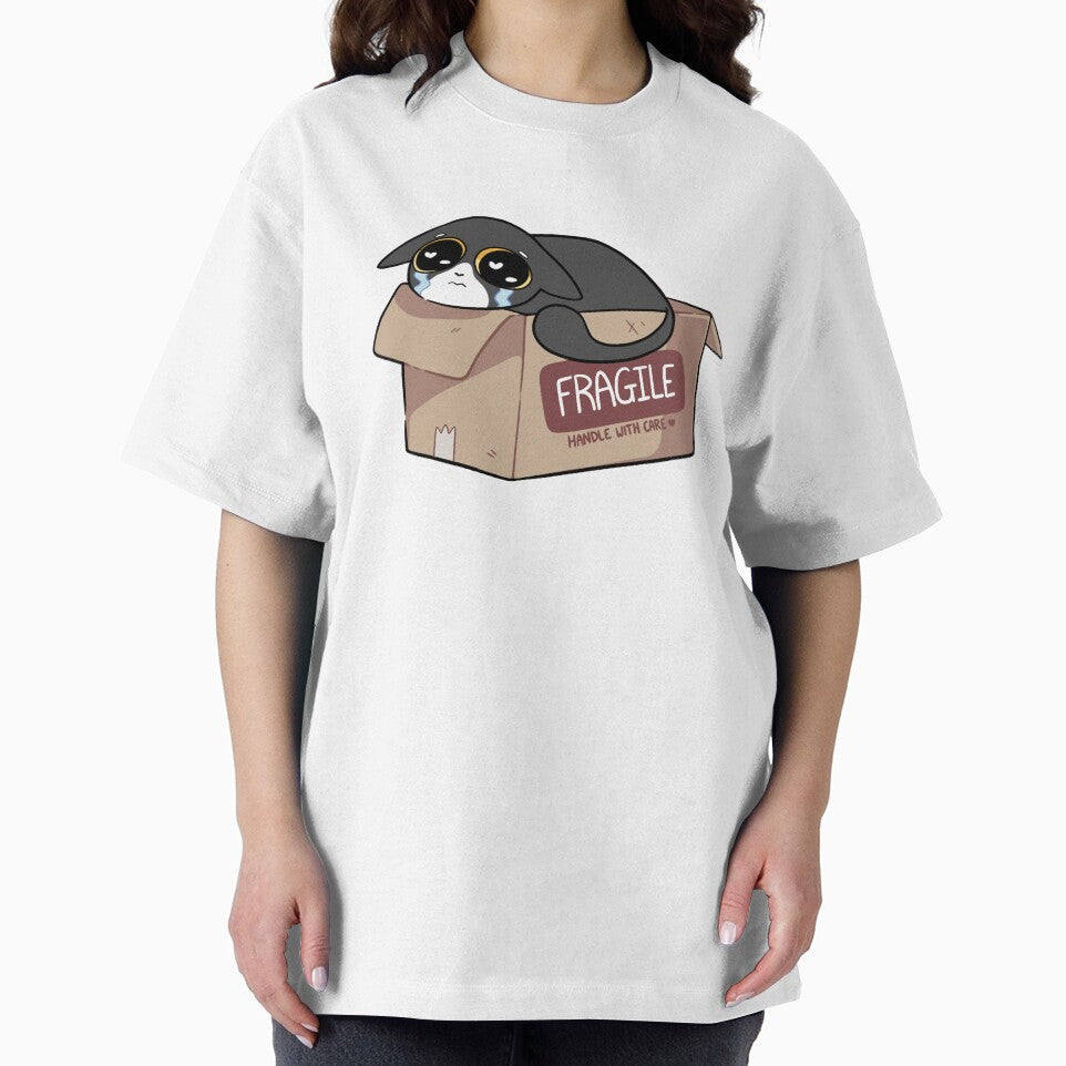 Fragile Handle with Care! (tuxedo cat) by sarakayy