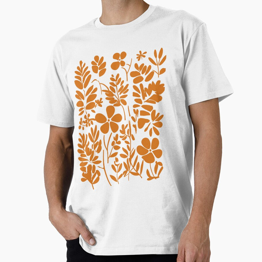 flowers minimalist art orange by X-ecute