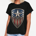 Metallic USA Star Shield Emblem by OldGloryForge