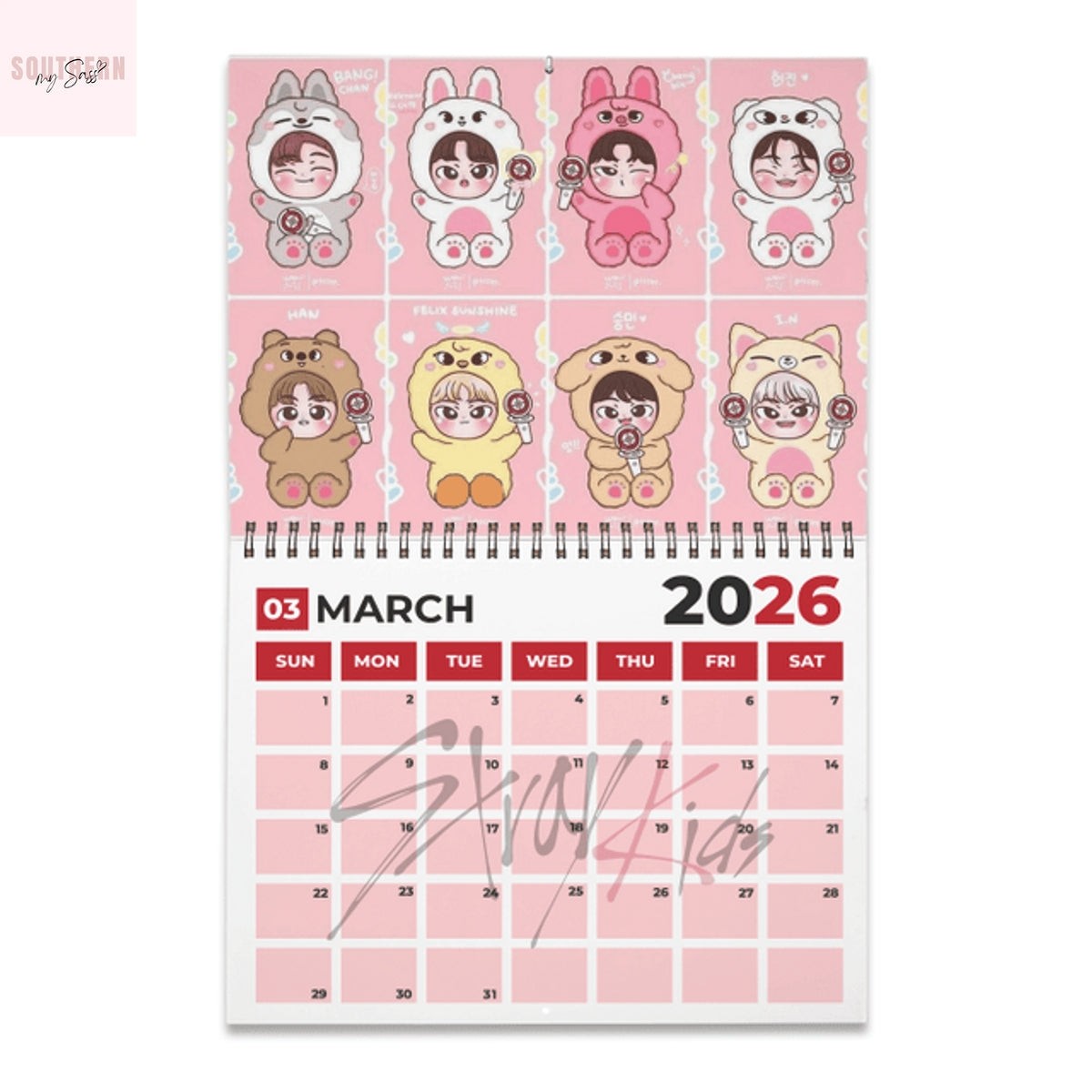 Stray Kids 2026 Wall Calendar
