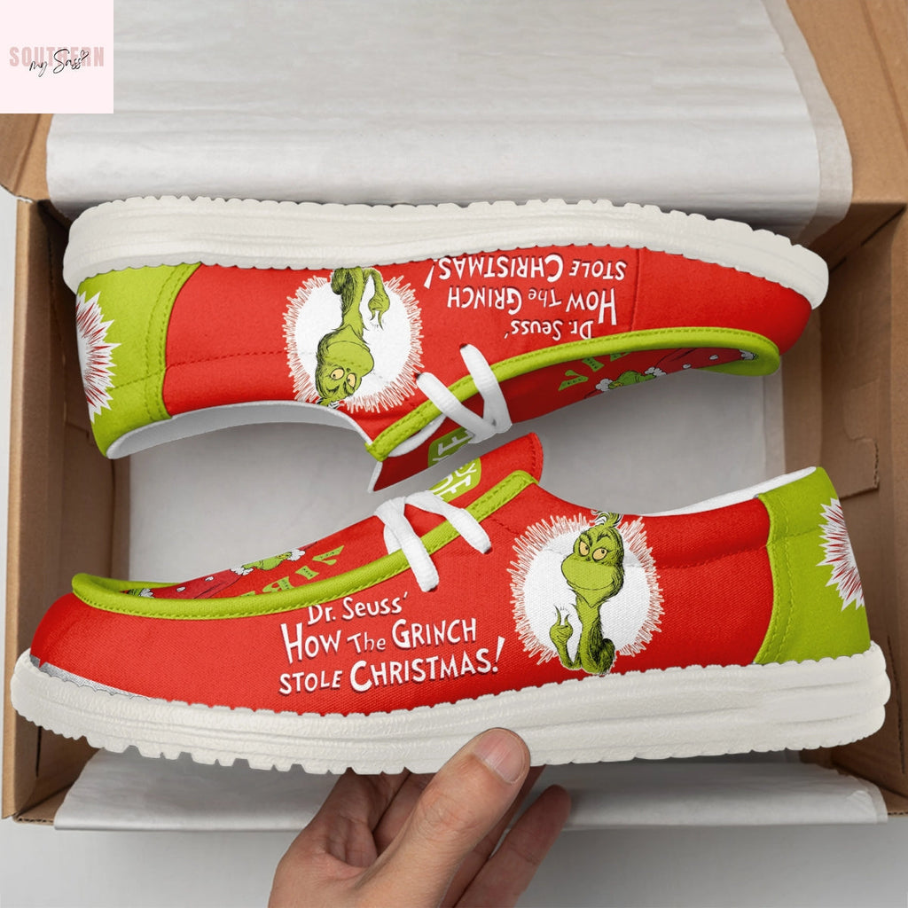The Grinch Christmas Grinch Vibes Hey Dude Shoes