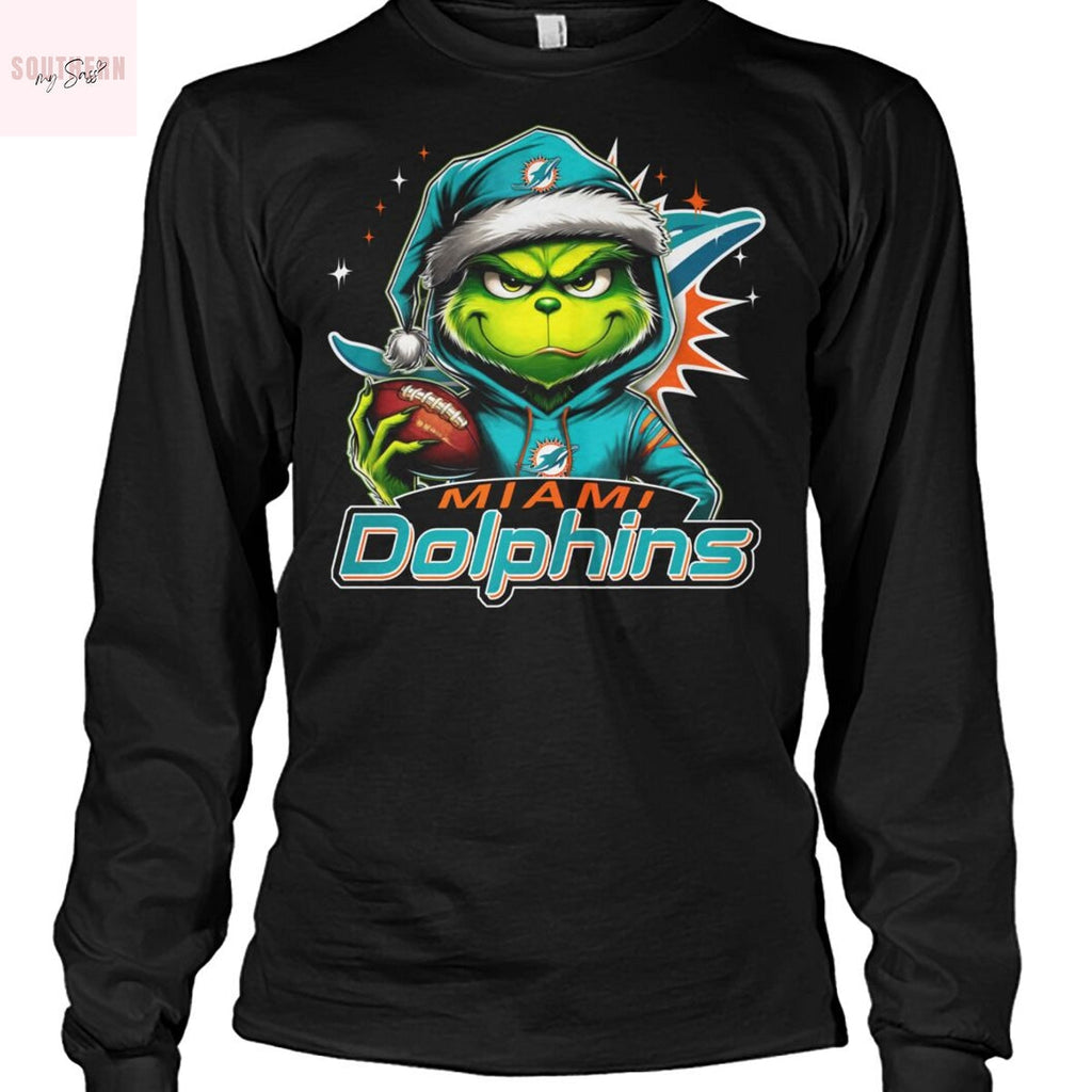 The Grinch Christmas x Miami Dolphins Unsiex T-Shirt