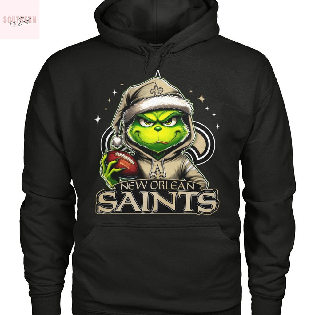 The Grinch Christmas x New Orlean Saints Unsiex T-Shirt