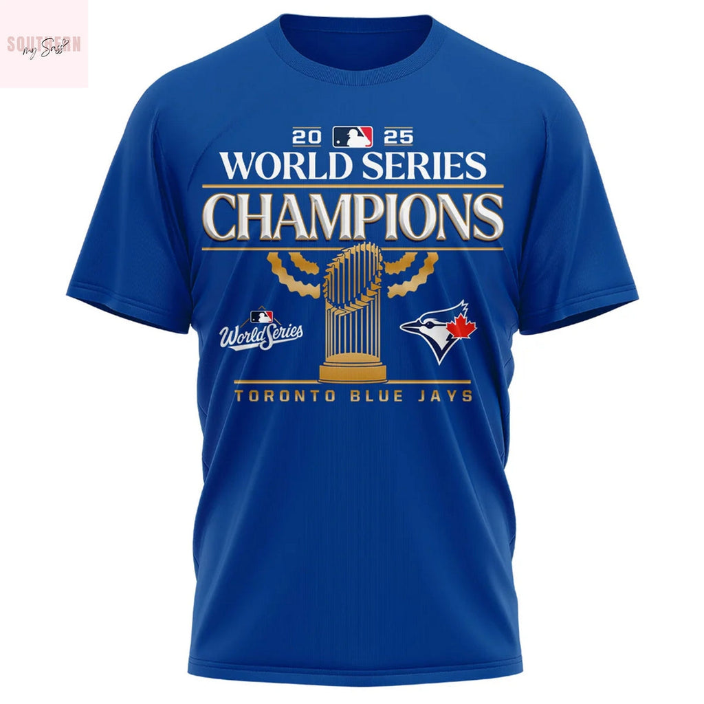 Toronto Blue Jays 2025 World Series Champions Signature 3D T-Shirt