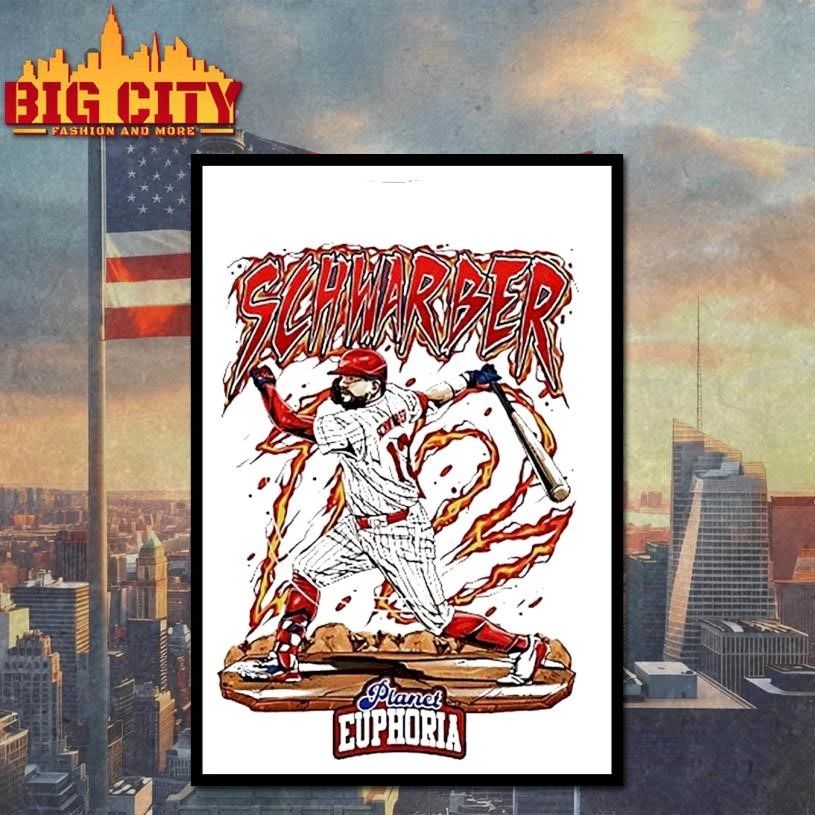 Philadelphia Phillies Kyle Schwarber Swing Flame Graphic Shirt