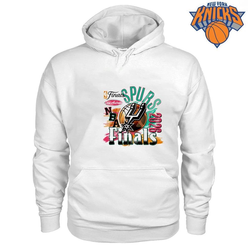 San Antonio Spurs 2026 NBA Finals Retro Bootleg White Graphic T Shirt