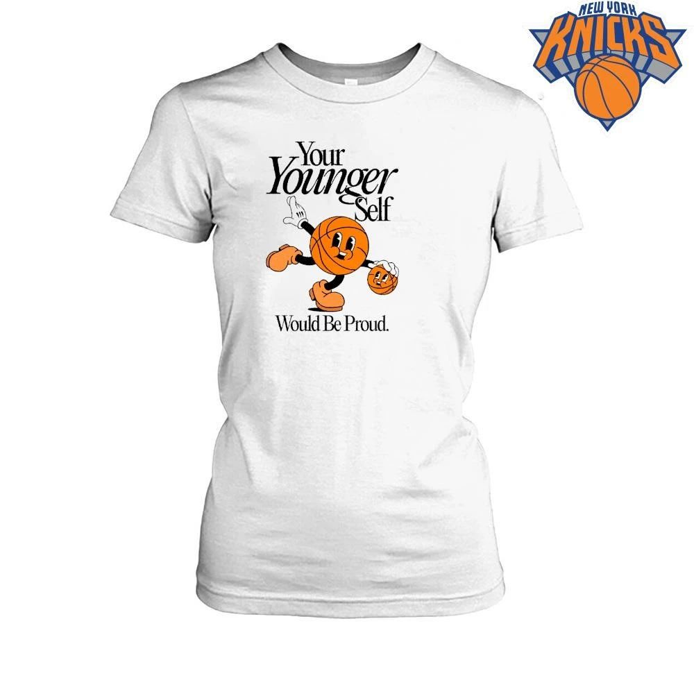 Your Younger Self Would Be Proud Retro Mascot Basketball Aesthetic Motivational Graphic Shirt