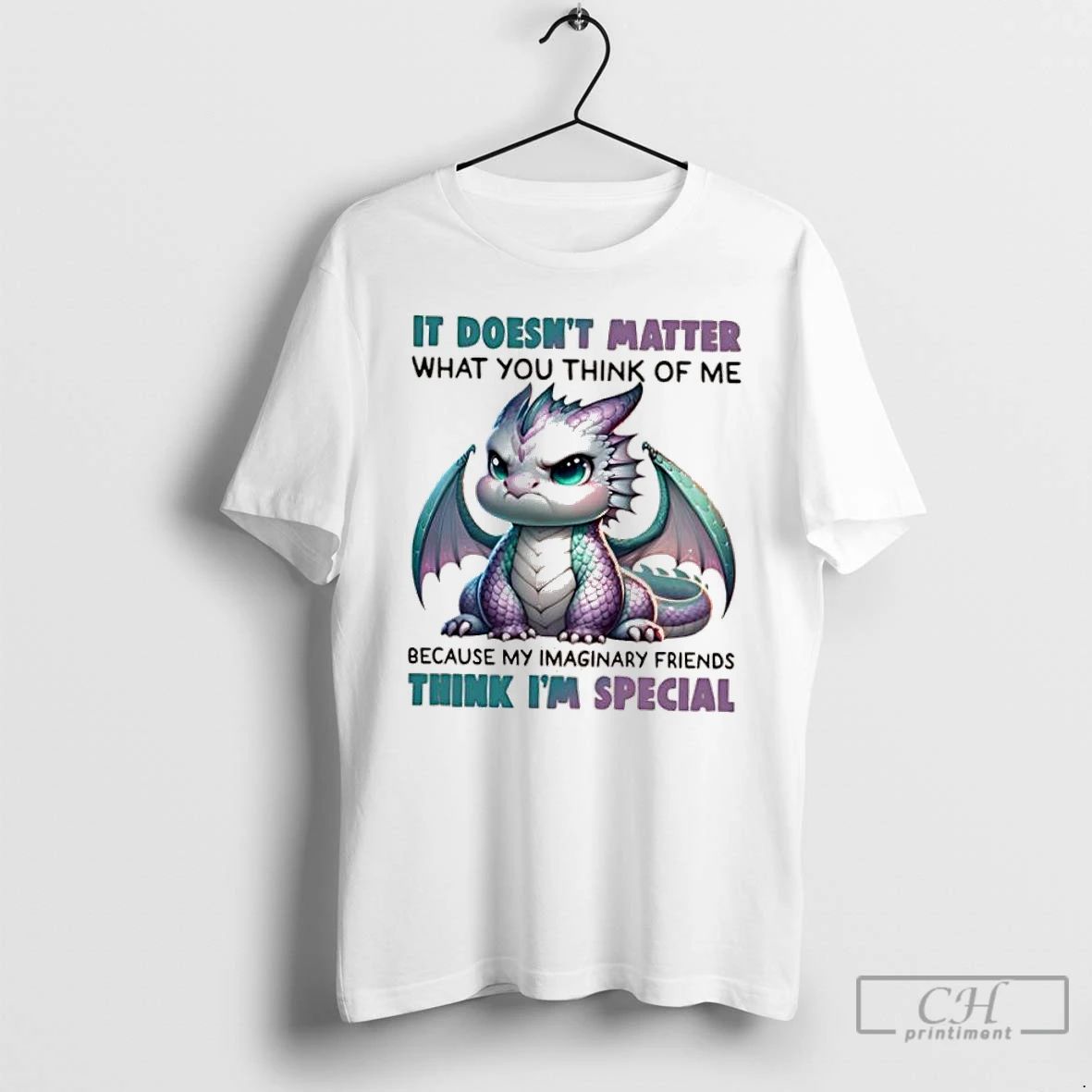 Classic Dragon It Doesnt Matter What You Think Of Me Because My Imaginary Friends Think