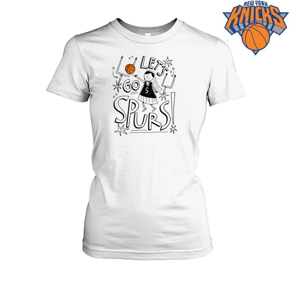 San Antonio Spurs Lets Go Spurs Number 5 Cute Doodle Art Drawing NBA Finals 2026 Shirt