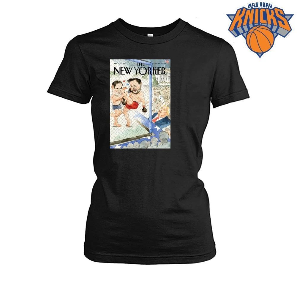 The New Yorker June 15 2026 Cover Donald Trump Political Parody MMA Cage Fight NBA Finals 2026 Shirt