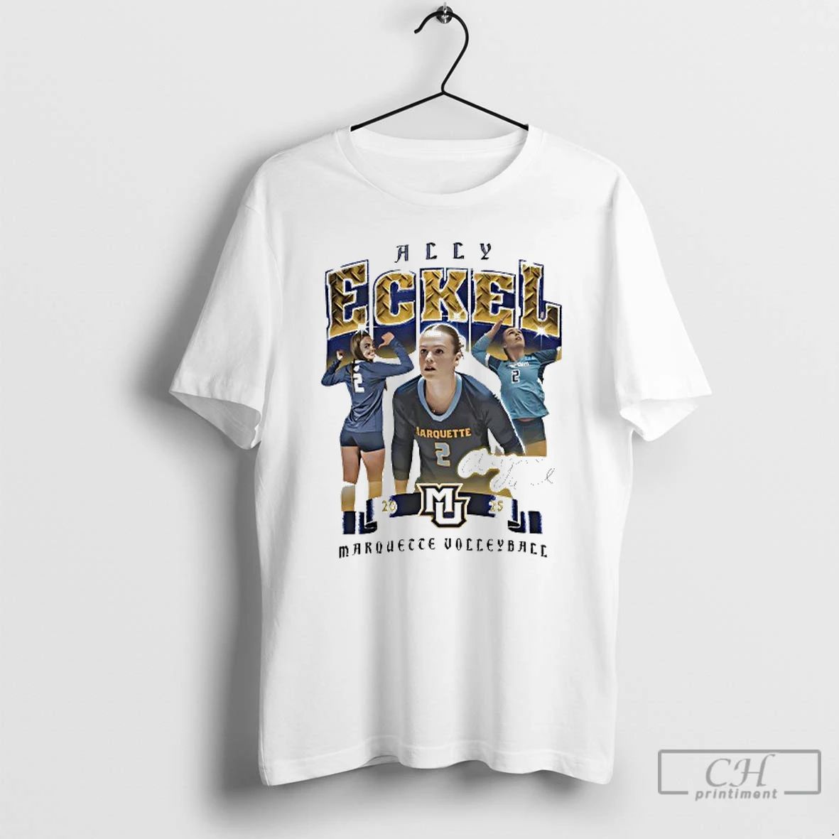 Premium Allyson Eckel Marquette Volleyball Signature T Shirts