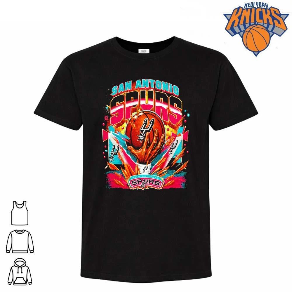 San Antonio Spurs Retro Neon Basketball hand graphic NBA Finals 2026 Shirt