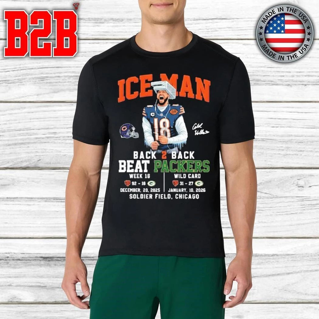 Bears Caleb Iceman Back 2 Back Beat Packers Shirt