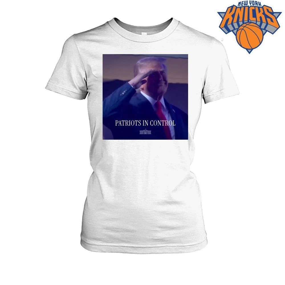 Donald Trump Patriots In Control White House Saluting NBA Finals 2026 Shirt