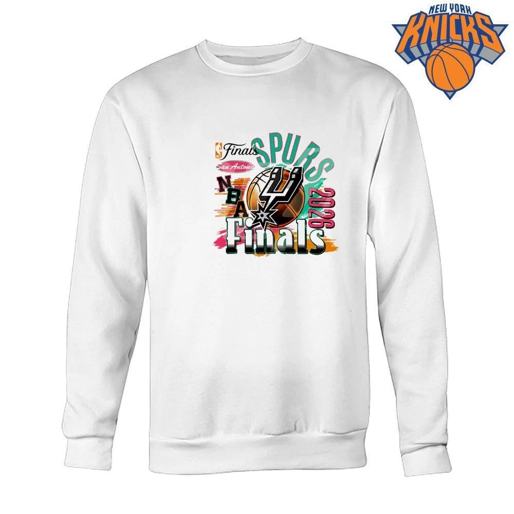 San Antonio Spurs 2026 NBA Finals Retro Bootleg White Graphic T Shirt