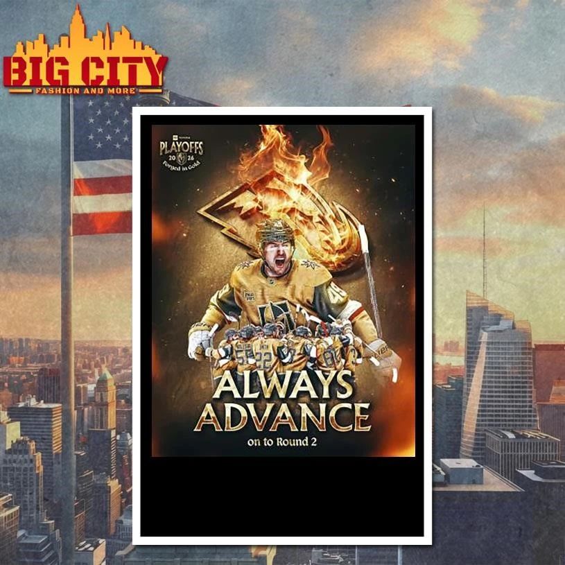 Vegas Golden Knights﻿ Alway Advance On To Round 2 Playoffs 2026 Shirt