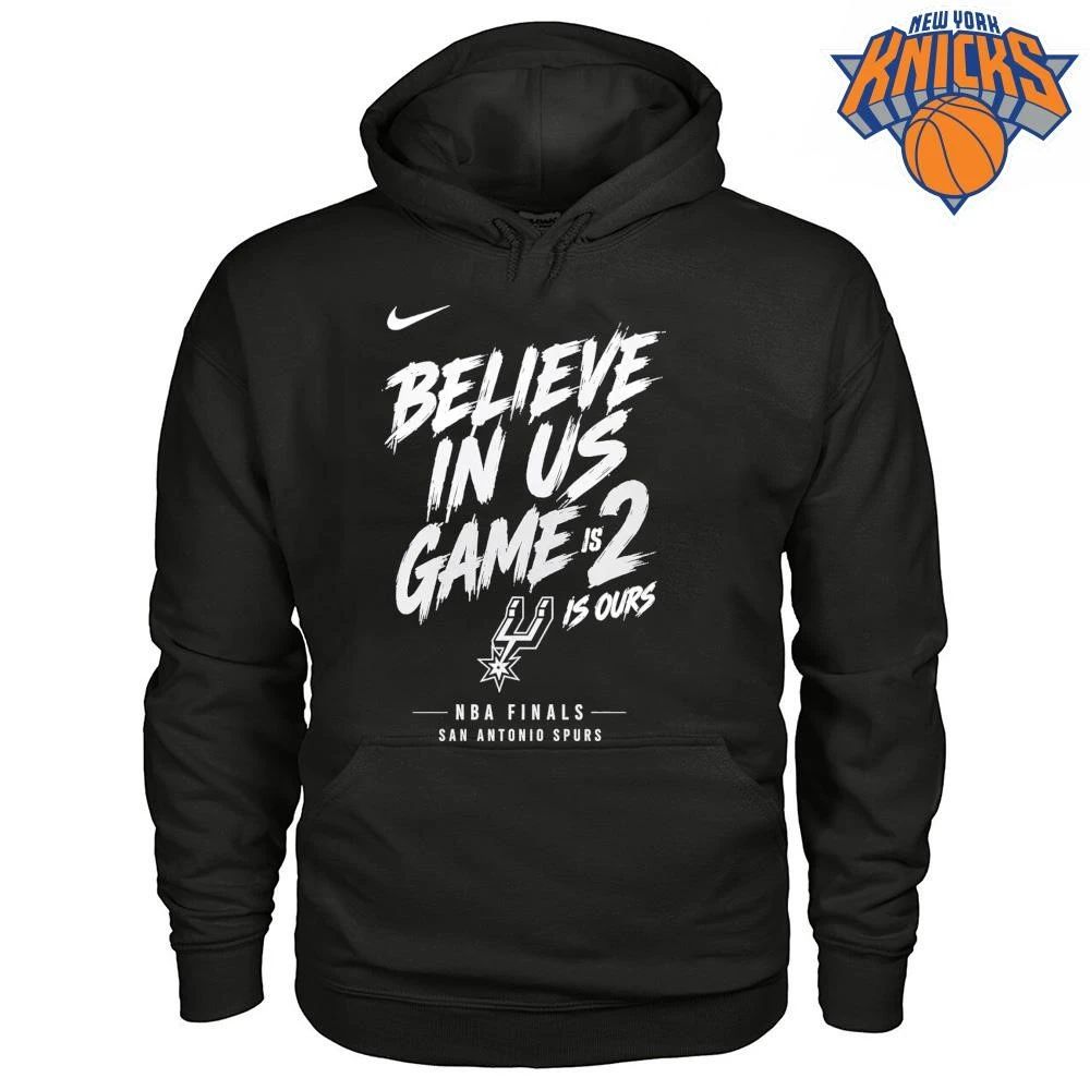 San Antonio Spurs Believe In Us Game 2 Is Ours Basketball Playoffs Graphic Vintage NBA Finals 2026 Shirt