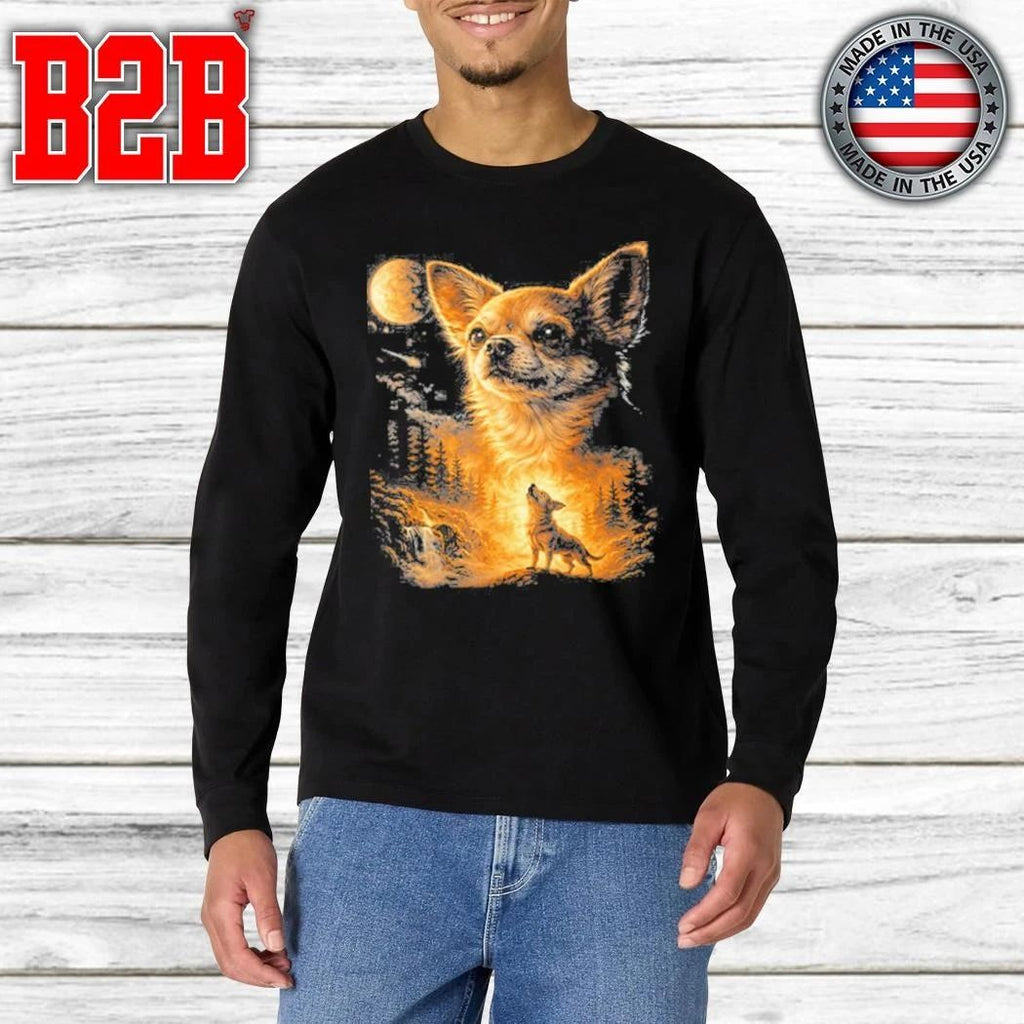 Chihuahua Howling To The Moon Shirt