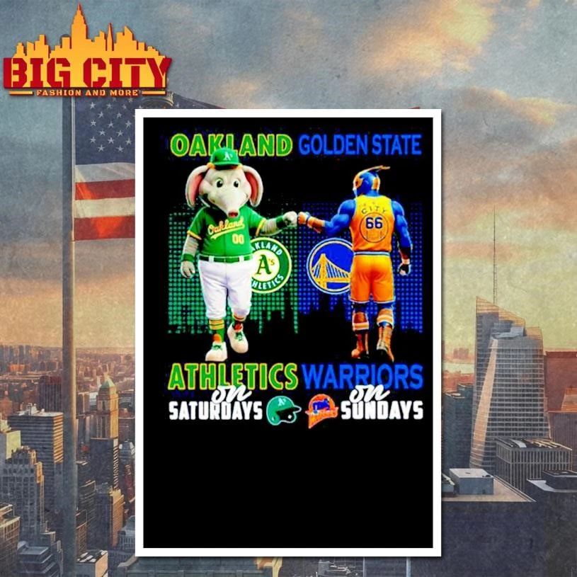 Athletics on saturdays vs Golden State Warriors on sundays city skyline Shirt