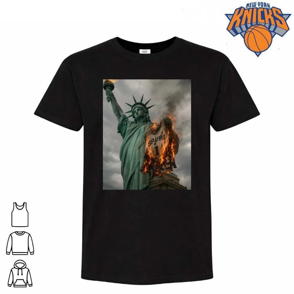 Statue of Liberty Burning San Antonio Spurs Jersey NBA Finals 2026 Shirt