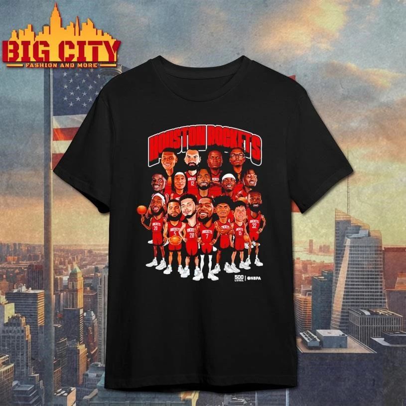 Houston Rockets 2026 Playoffs Caricatures Graphic Shirt
