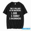 The 3 Pillars Of An Arkansan God Family And Razorbacks Tshirts Sweater