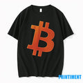 Bitcoin Cosmic Orange Color Logo Tshirts Sweater
