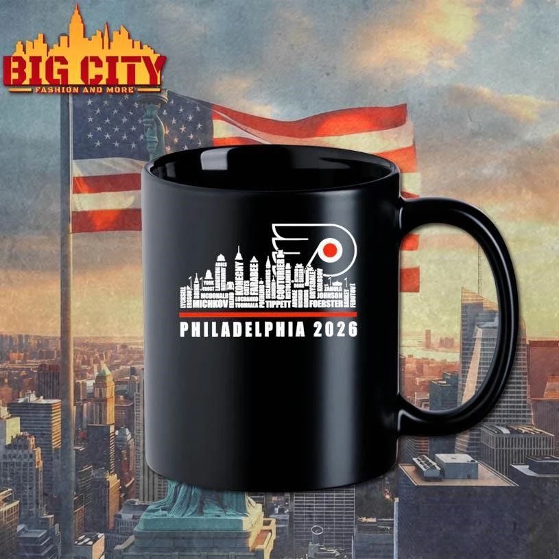 Philadelphia Flyers 2026 city skyline graphic shirt