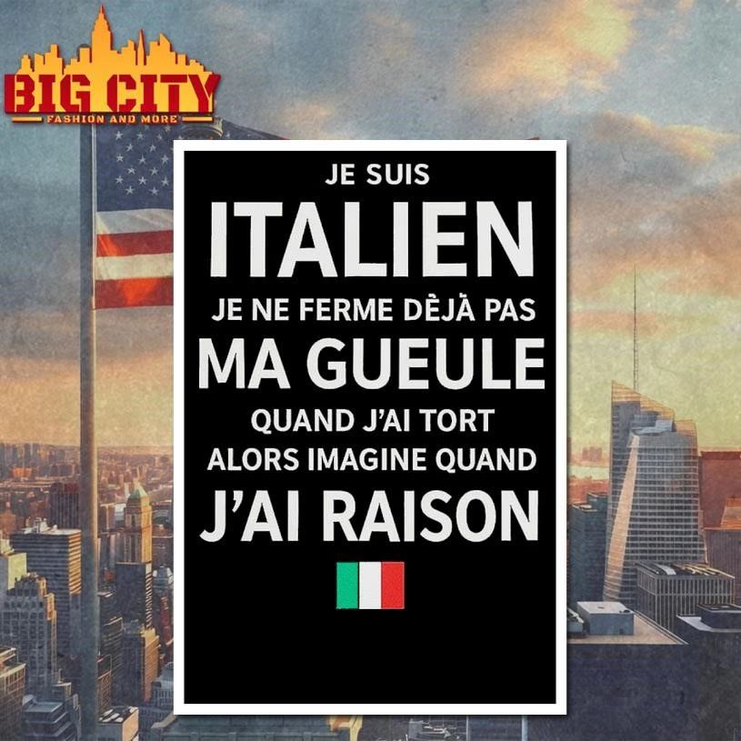 JE SUIS Italien Flag Shirt