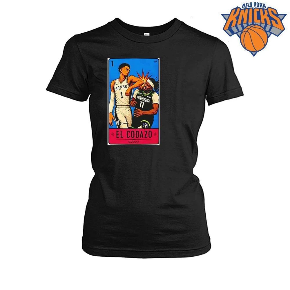 Victor Wembanyama San Antonio Spurs Vs Mike Conley Minnesota Timberwolves El Codazo Card Shirt