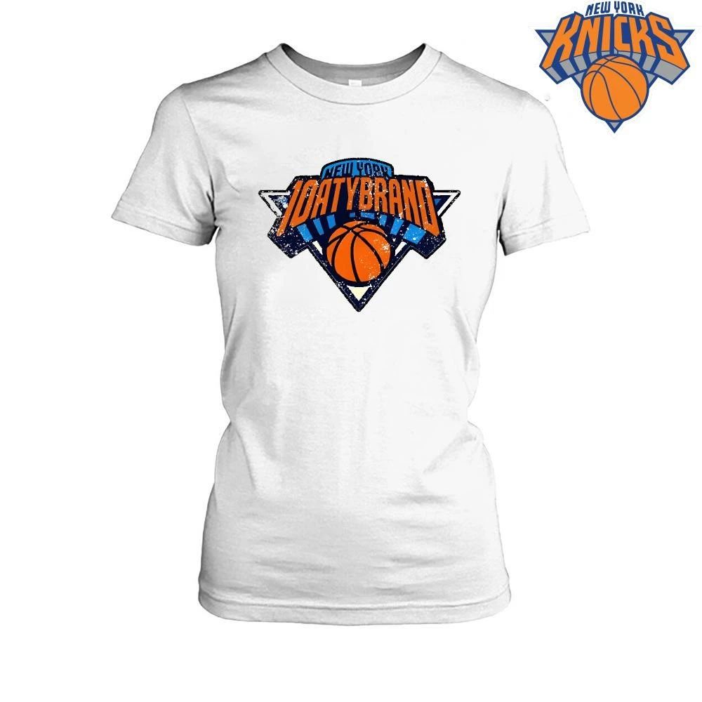 Retro New York 10atybrand Basketball Triangle Badge Distressed Graphic Shirt
