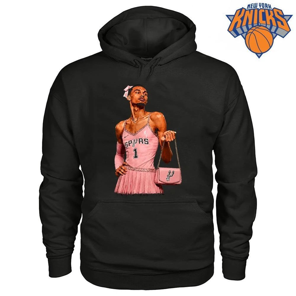 Victor Wembanyama San Antonio Spurs Pink Dress Black Shirt