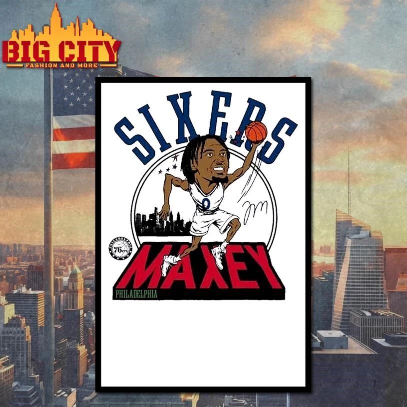 Tyrese Maxey Philadelphia 76ers Homage Signature Tri-Blend Player Shirt