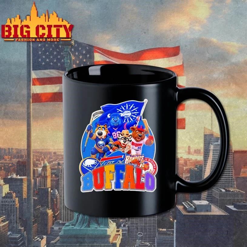 Buffalo sports mascot squad flag Shirt