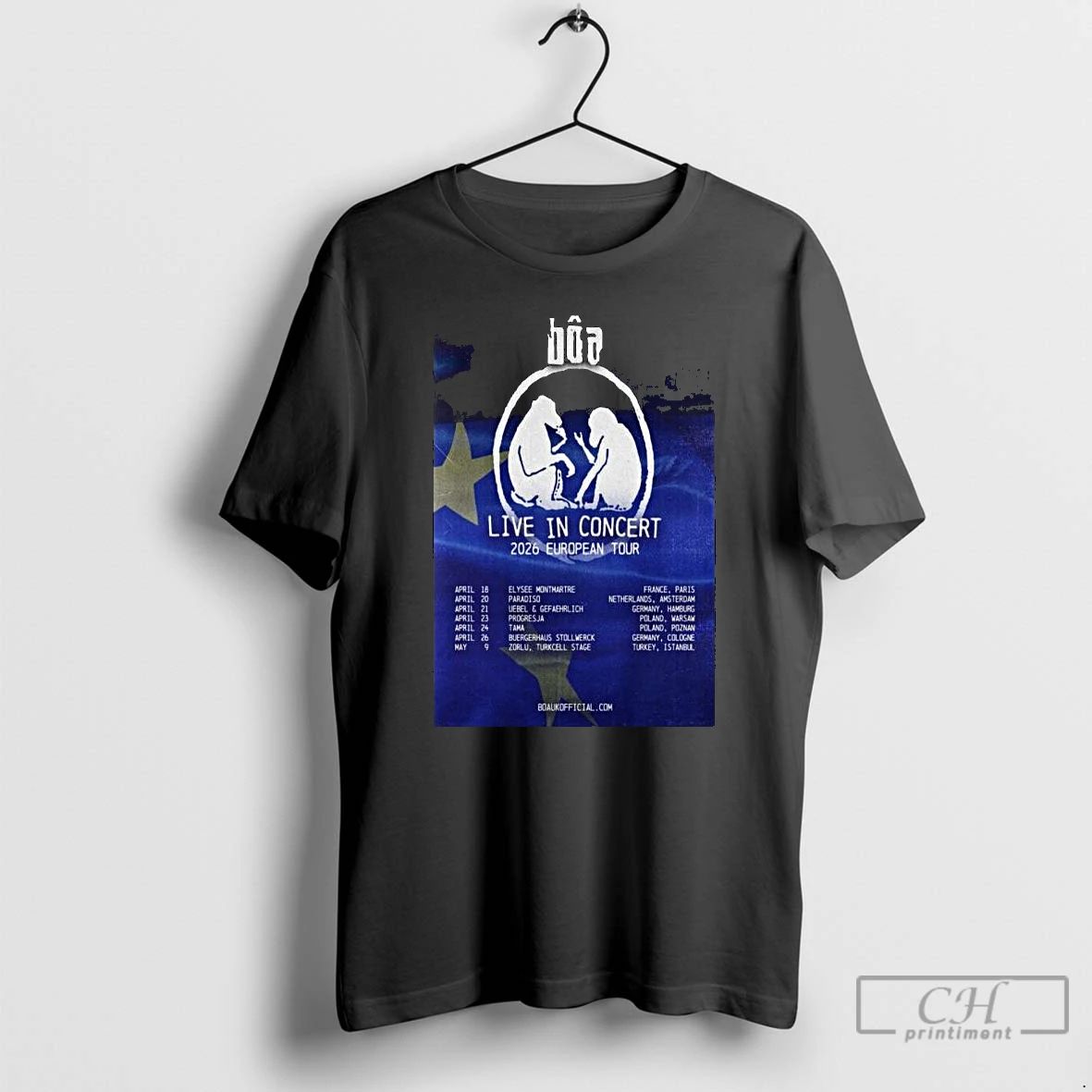 Premium Boa 2026 European Tour Long Sleve T Shirts