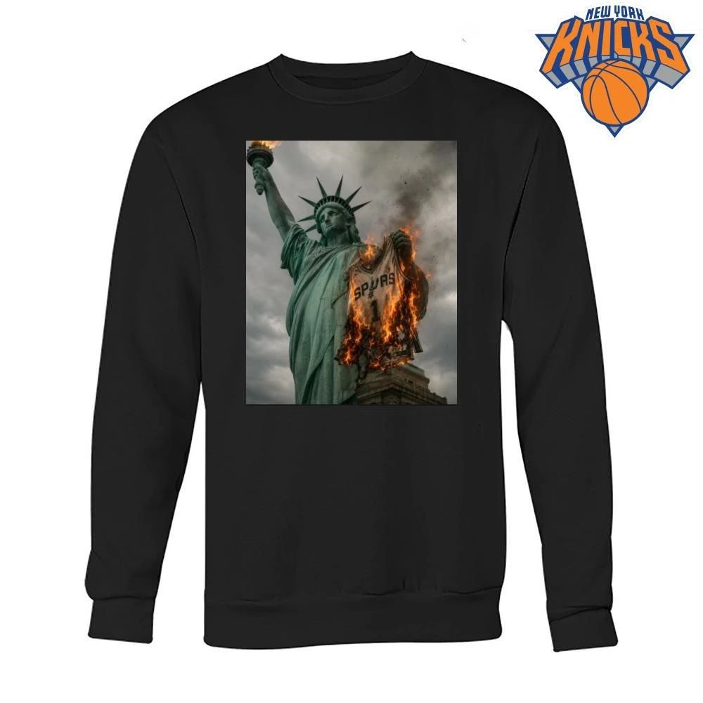 Statue of Liberty Burning San Antonio Spurs Jersey NBA Finals 2026 Shirt