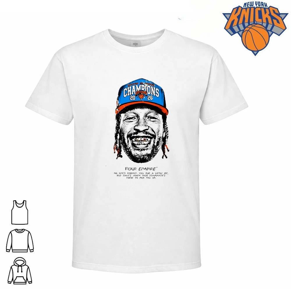 Jalen Brunson The Mecca NYC World Champs Vintage Halftone Face Graphic Shirt