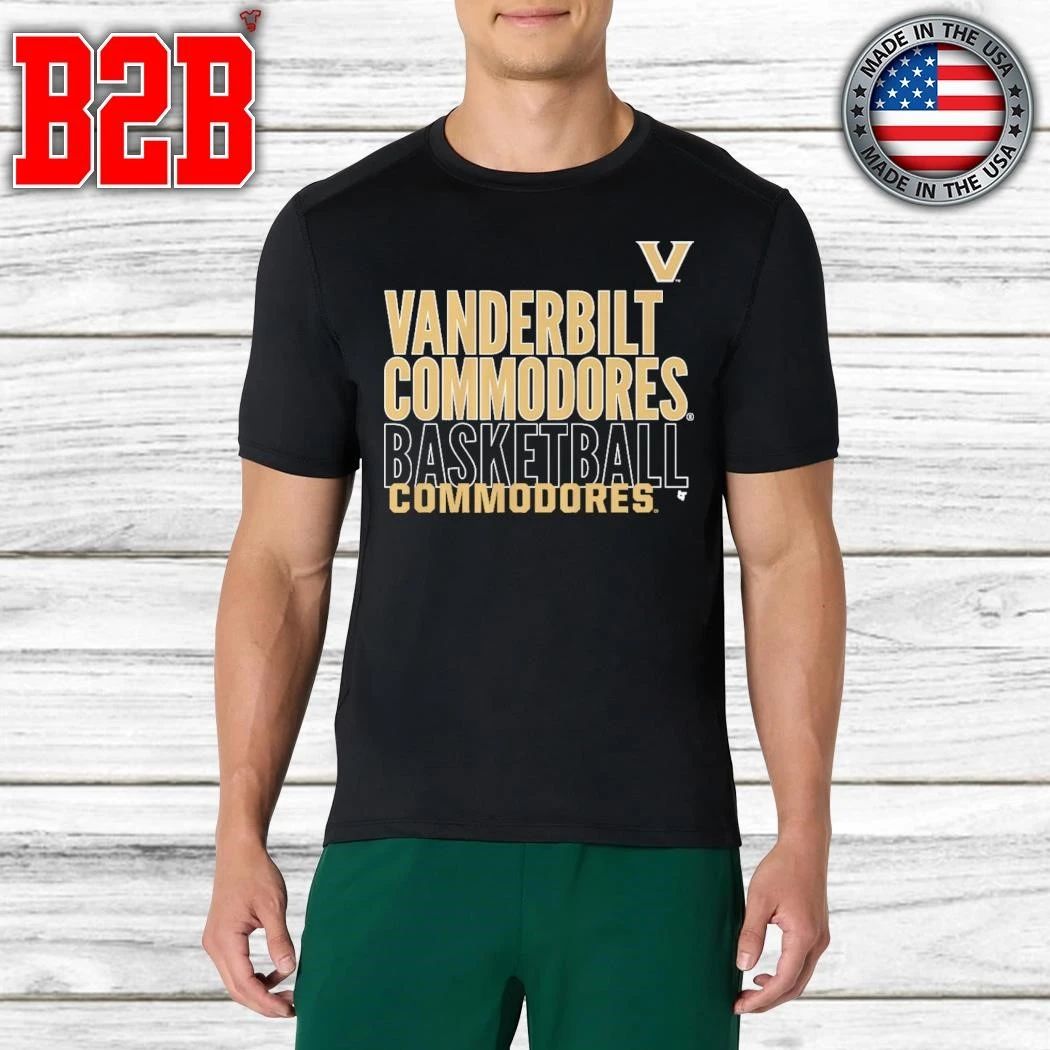 Vanderbilt Basketball Text Logo Overlay Shirt