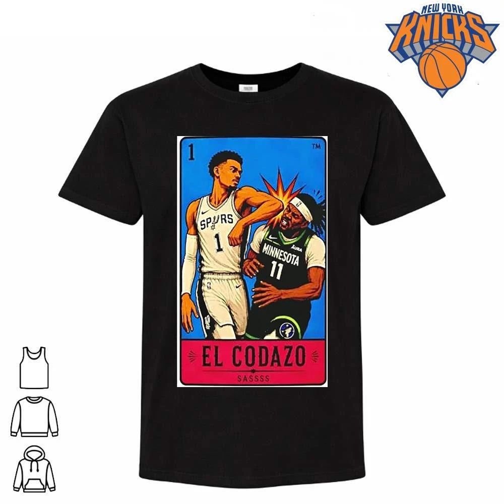Victor Wembanyama San Antonio Spurs Vs Mike Conley Minnesota Timberwolves El Codazo Card Shirt