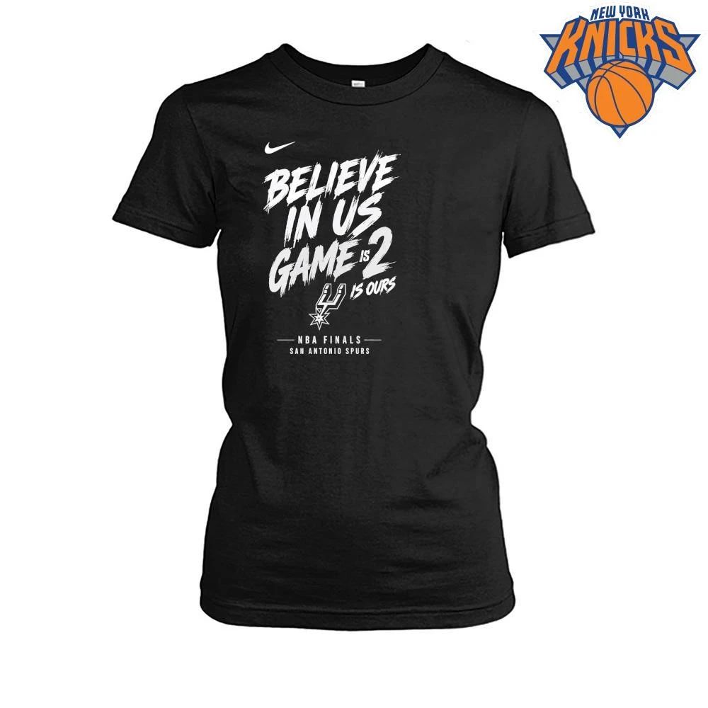 San Antonio Spurs Believe In Us Game 2 Is Ours Basketball Playoffs Graphic Vintage NBA Finals 2026 Shirt