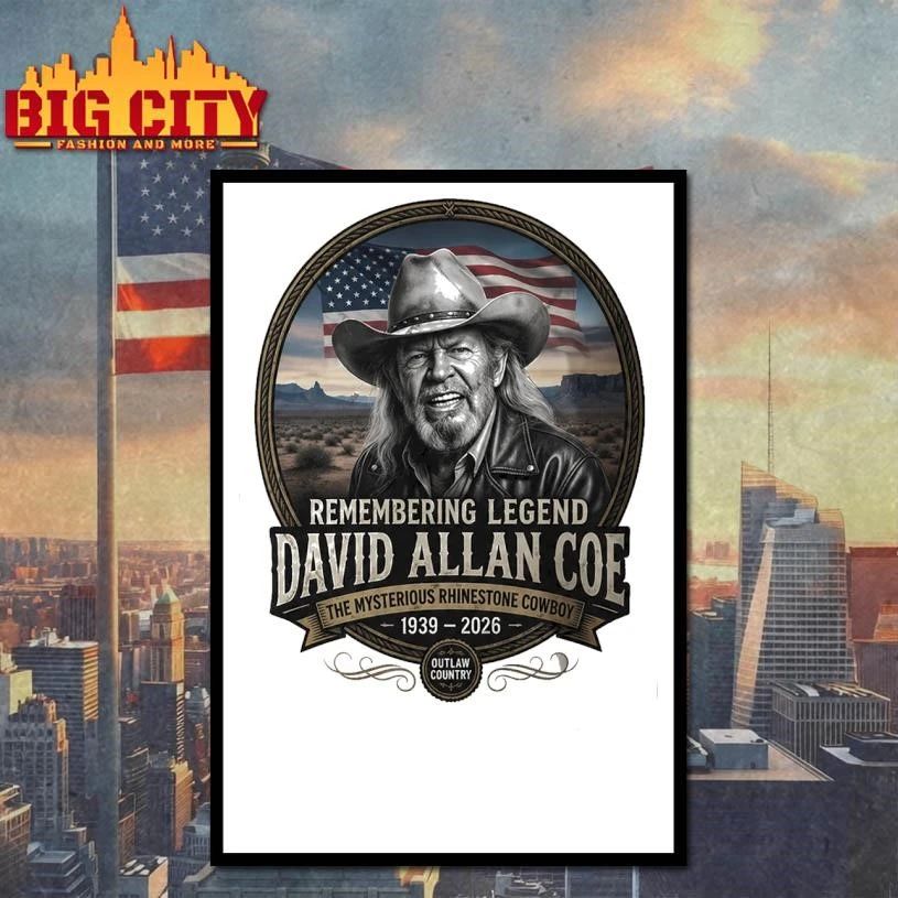 Original David Allan Coe Remembering Legend Memorial Graphic Shirt