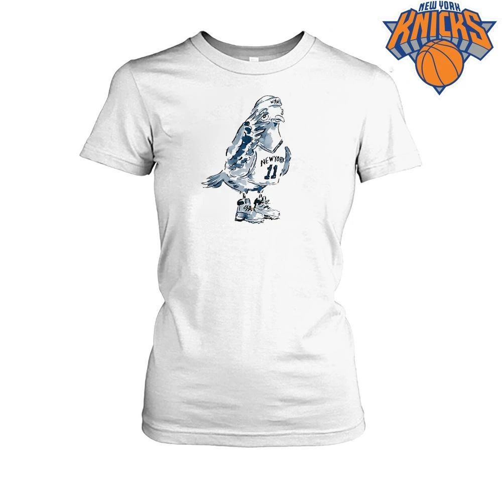 New York Pigeon Wearing Timberland Boots Jalen Brunson 11 Knicks Basketball Cartoon Graphic NBA Finals 2026 Shirt