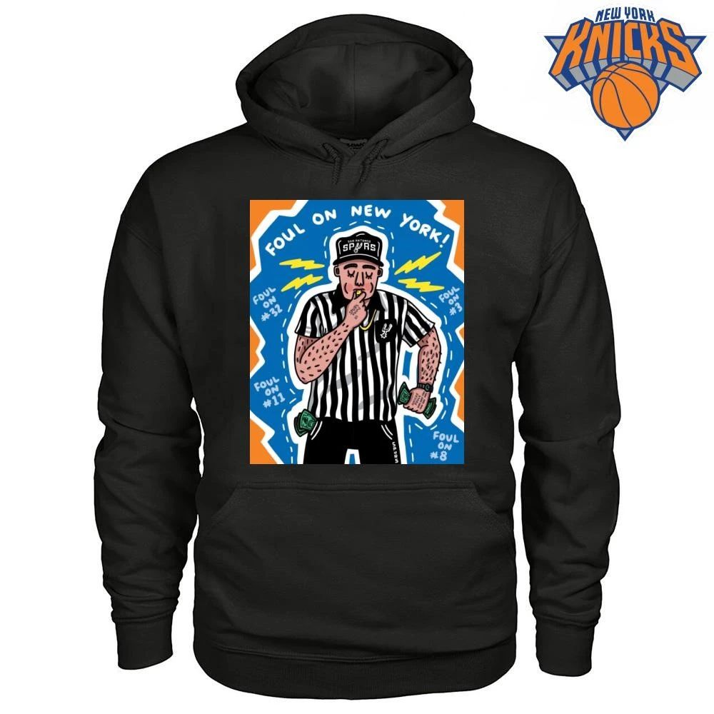 Foul On New York San Antonio Spurs Corrupt Referee Meme Basketball Fan 2026 NBA Finals Shirt